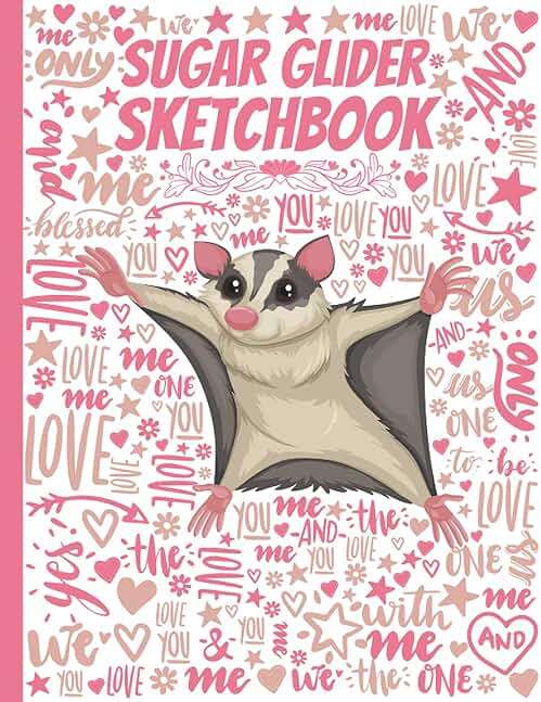 Sugar glider Sketchbook: Cute Large Notebook for Drawing, Doodling, Sketching - Blank Paper 8.5 X 11 Inc - 110 Pages - Great Gift (Sugar glider Lovers) - Image 1