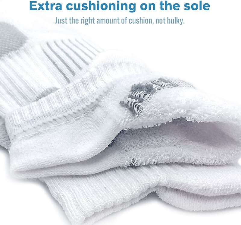 BERING Women's Athletic Running Cushioned Ankle Socks (6 Pairs) - Image 4