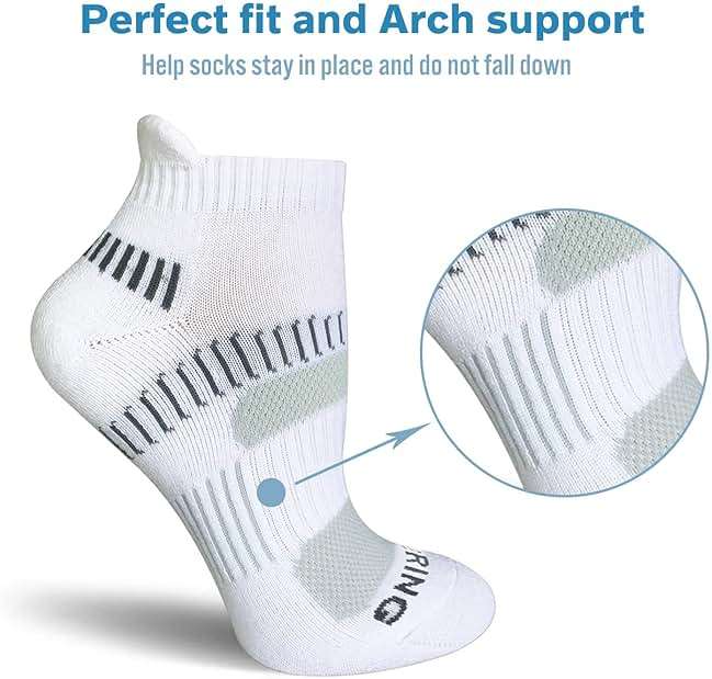 BERING Women's Athletic Running Cushioned Ankle Socks (6 Pairs) - Image 5