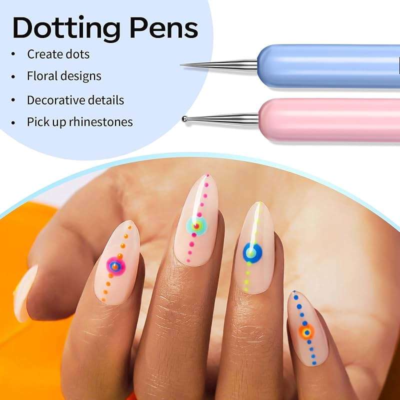 Modelones Nail Art Brushes Set, Nail Brush kit Gel Polish, Extension Gel, Liner, Clean up, Carving, Apex Building, Dotting Pens Professional Tools for Drawing Painting 3D Design Salon & DIY Use - Image 5