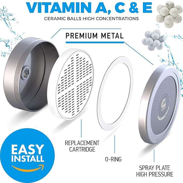 AquaHomeGroup - Filtered Shower Head & 20 Stage Shower Filter - Standard - Chrome - Image 6
