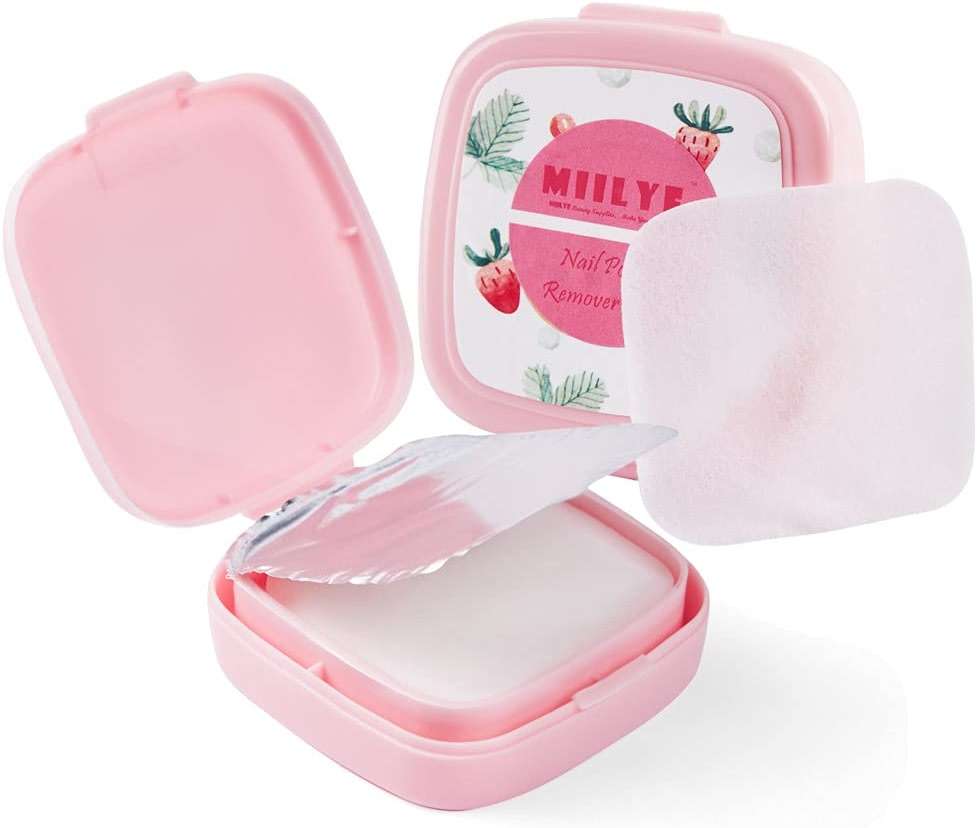 80PCS Nail Polish Remover Pads in Box, Easy to Carry | Instant Removal | Lint Free Nail Polish Wipes for Natural Air-dried Water/Oil Based Nail Polish Soak Off - Image 1