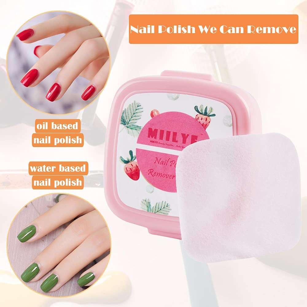 80PCS Nail Polish Remover Pads in Box, Easy to Carry | Instant Removal | Lint Free Nail Polish Wipes for Natural Air-dried Water/Oil Based Nail Polish Soak Off - Image 4