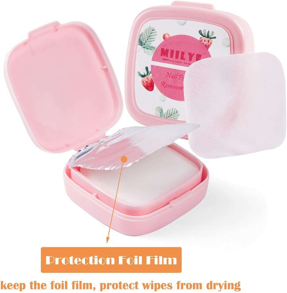 80PCS Nail Polish Remover Pads in Box, Easy to Carry | Instant Removal | Lint Free Nail Polish Wipes for Natural Air-dried Water/Oil Based Nail Polish Soak Off - Image 6