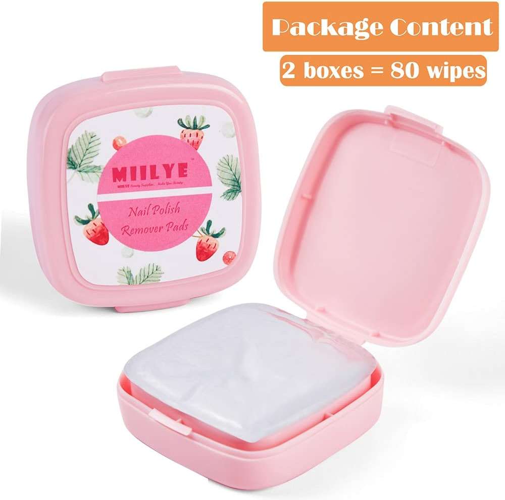 80PCS Nail Polish Remover Pads in Box, Easy to Carry | Instant Removal | Lint Free Nail Polish Wipes for Natural Air-dried Water/Oil Based Nail Polish Soak Off - Image 7