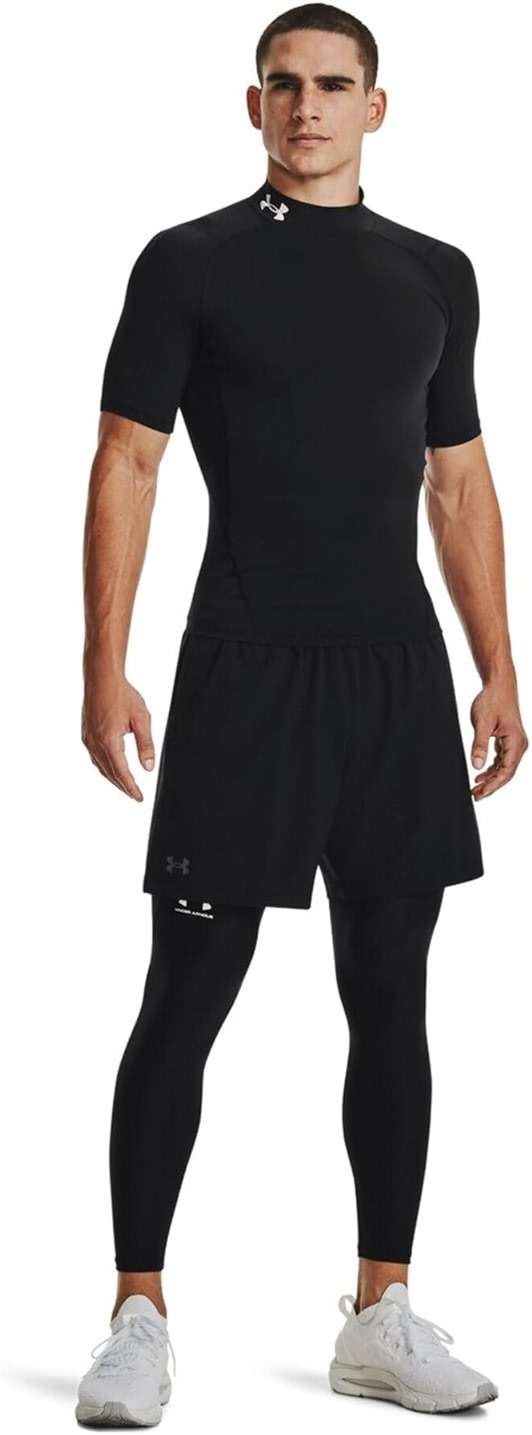 Under Armour HeatGear Armour Comp Mock Short Sleeve T-Shirt - Image 2