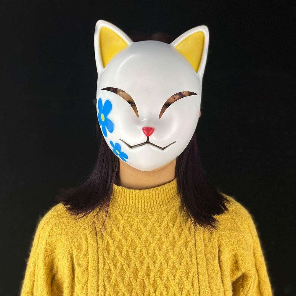 Kamado Tanjirou Cosplay Mask - Tengu & Fox Mask - Masquerade Dress Up Cosplay Props for Adults Halloween - Image 4