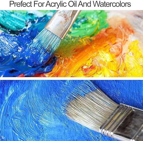Paint Brushes Set of 24 Pieces Wooden Handles Brushes with Canvas Brush Case, Professional for Oil, Acrylic and Watercolor Painting - Image 6