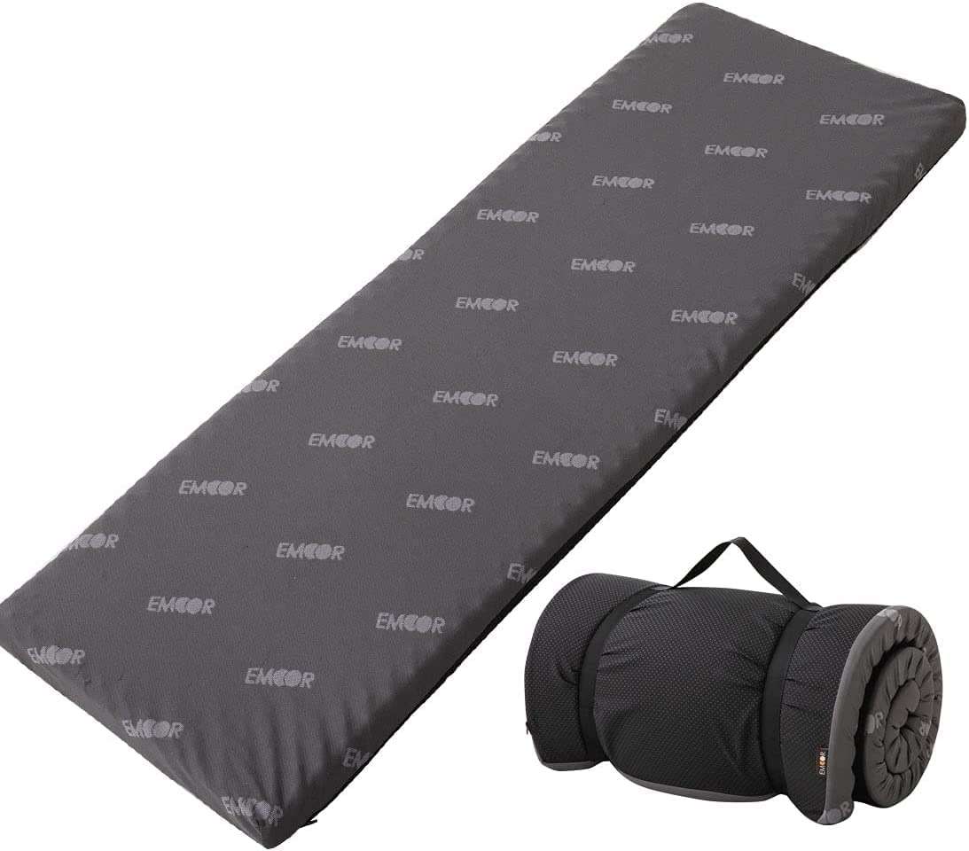 EMOOR Rollable Outdoor Mattress Compact Size (71 x 24in) Dark Gray, Portable Camping Bed Japanese Futon Mattress Sleeping on The Floor - Image 1