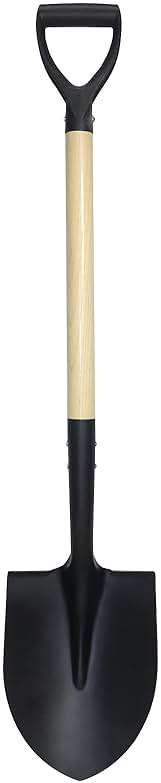 Shovel for Digging,Round Shovel, Garden Tool with D-Handle, 41 Inches in Overall Length, Wooden Handel Garden Shovel,Beach Shovel, Car Snow Shovel - Image 1