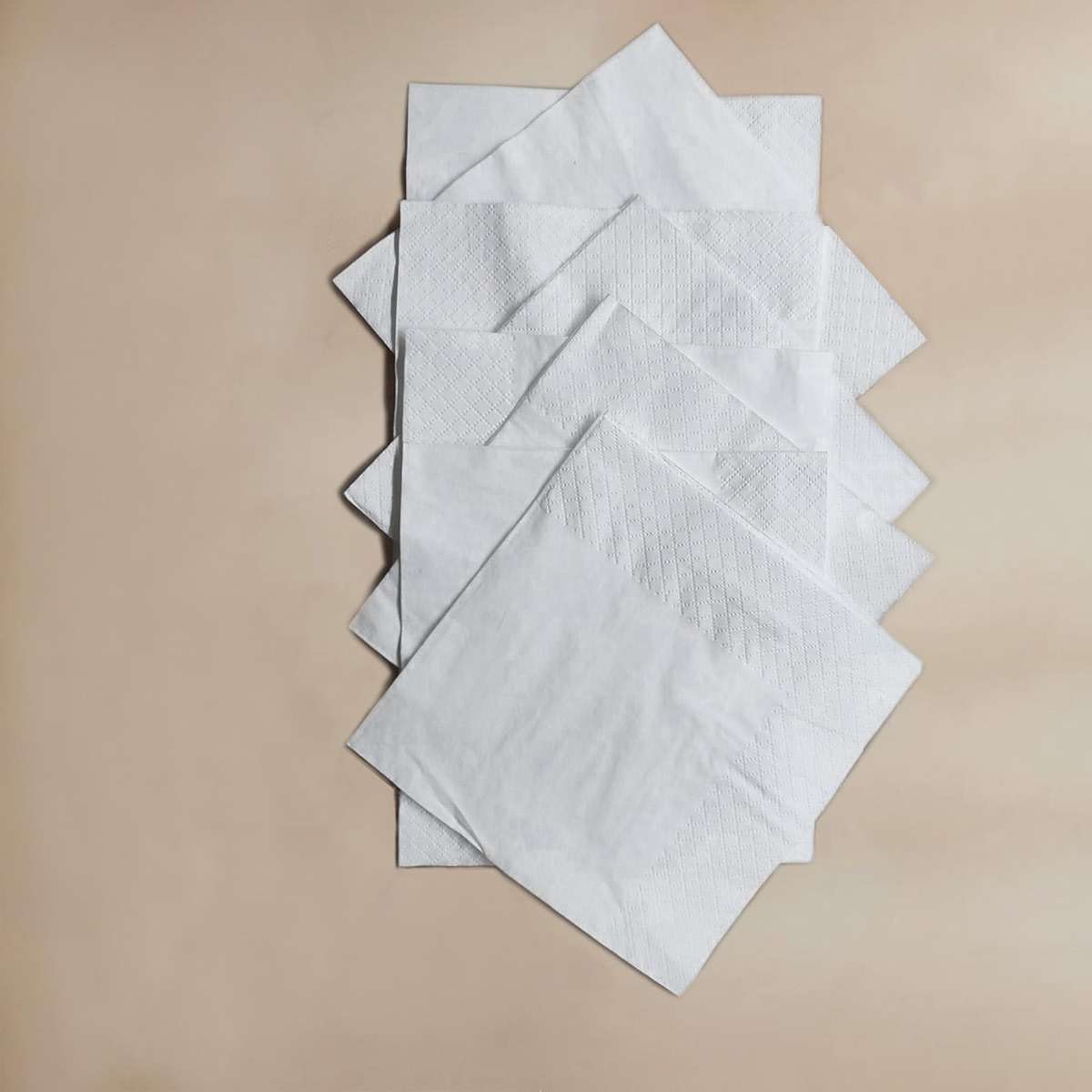 200 Count Napkins 2 Ply Plain White Beverage Napkins Disposable Four Fold Cocktails Paper Napkins 4.9" X 4.9" folded for Party and Every Day Use - Image 5