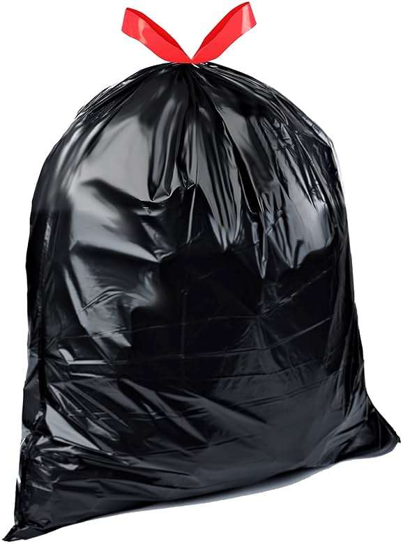 Amazon Basics Multipurpose Drawstring Trash Bags, 30 Gallon Capacity, Tear Resistant, 50 Count (Previously Solimo) - Image 2