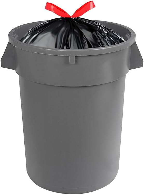 Amazon Basics Multipurpose Drawstring Trash Bags, 30 Gallon Capacity, Tear Resistant, 50 Count (Previously Solimo) - Image 4