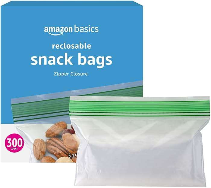 Amazon Basics Snack Storage Bags, 300 Count - Image 1