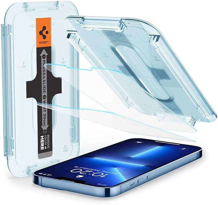 Spigen Tempered Glass Screen Protector designed for iPhone 14 Plus/iPhone 13 Pro Max [2 Pack] - Image 1
