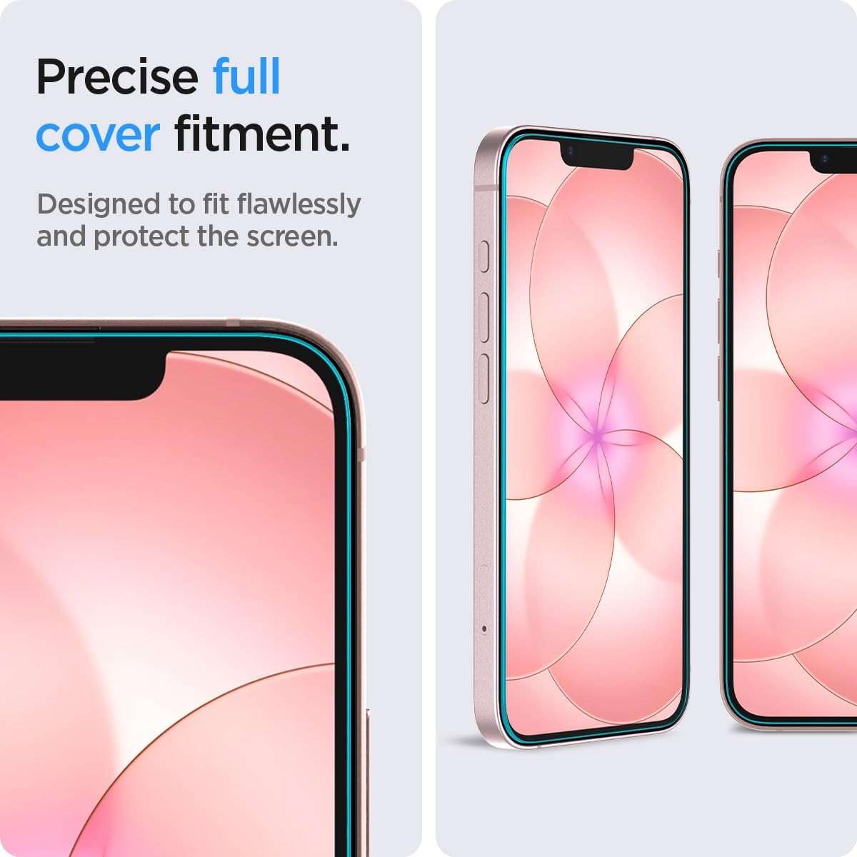 Spigen Tempered Glass Screen Protector [GlasTR EZ FIT] designed for iPhone 17e / iPhone 16e / iPhone 14 / iPhone 13 Pro/iPhone 13 [Sensor Protection - 2 Pack] - Image 5