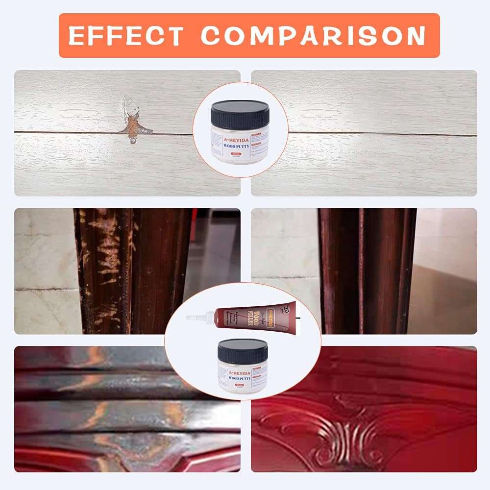 Wood Scratch Repair Kit - 18 Color Wood Fillers Paste for Scratch, Crack, Stain, Discoloration on Vinyl, Hardwood, Laminate, Floor, Furniture, Door, Cabinet, Table, Multi-Surface - Image 5