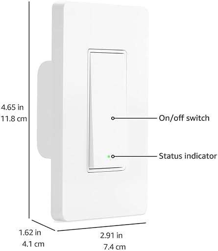Amazon Basics Smart Light Switch, Single Pole, Works with Alexa Only, Voice Control, Schedule, 2.4 GHz Wi-Fi, No Hub Required, Easy to Install, White - Image 3