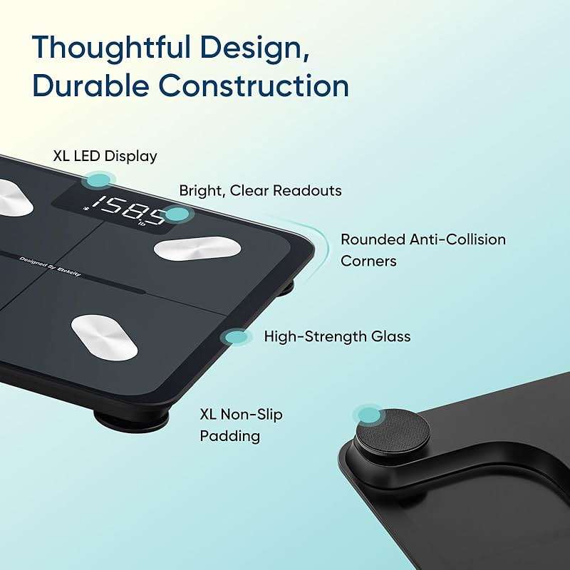 Etekcity Smart Scale for Body Weight, FSA&HSA Eligible, Bathroom Digital Weighing Scale with BMI, Body Fat, Muscle Mass, Accurate Bluetooth Home User Health Equipment Sync Apps, LED, Tempered glass - Image 9