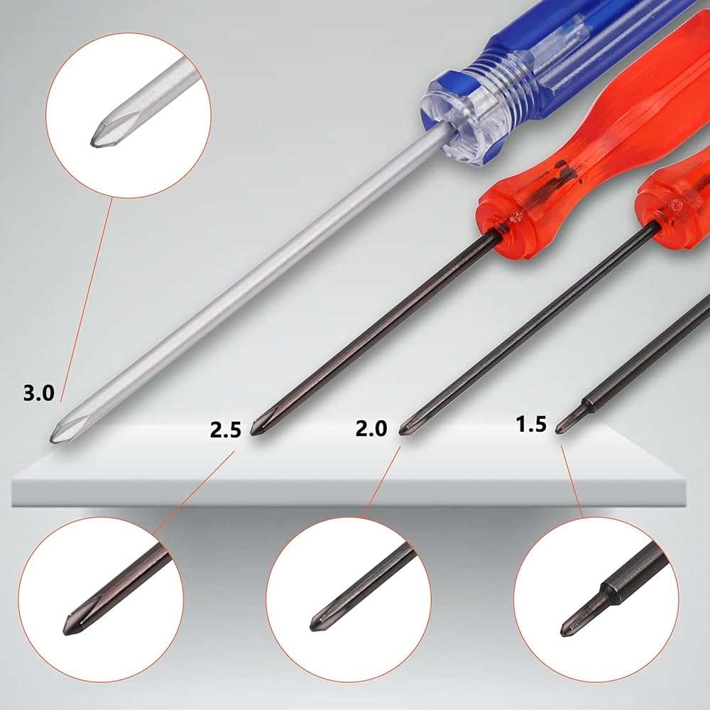 Video Game Repair Kit, Triwing (Y) 1.5 2.5 3.0 and Phillips PH00 Screwdriver Set, Repair Tool Kit for Nintendo Products for Switch, Wii, DS, DS Lite, DS XL, 3DS, GBA SP NDS - Image 3