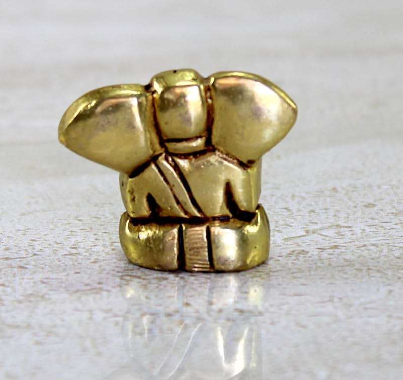 eSplanade Brass Ganesha Idol for Car Dashboard God Idol - 2" Inches Ganesha Murti for Desk Decor, Ganapati Statue, Ganapathi Sculpture | Antique Decor Item | Home Decor Gift Showpieces - Image 6