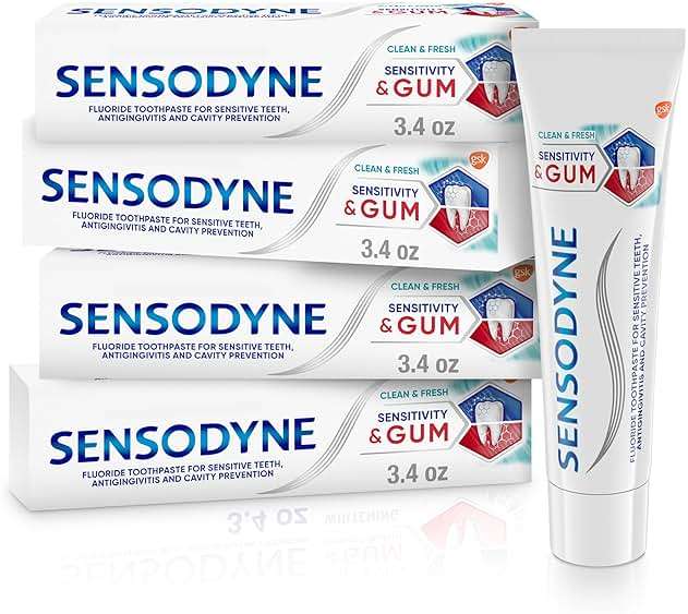 Sensodyne Sensitivity & Gum Sensitive Toothpaste for Gingivitis, Sensitive Teeth Treatment, Clean & Fresh - 3.4 oz (pack of 4) - Image 1