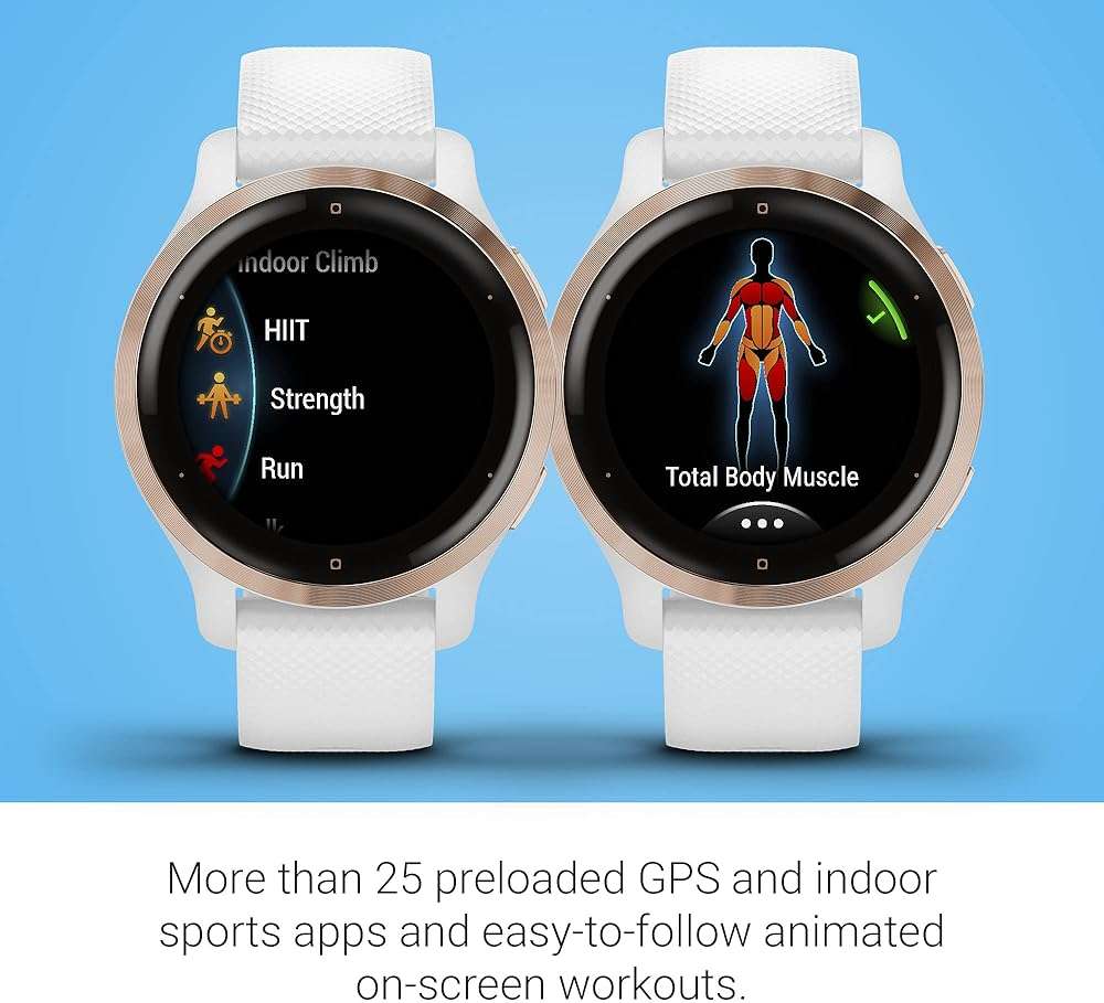 Garmin Venu 2S, Smaller-Sized GPS Smartwatch with Advanced Health Monitoring and Fitness Features, Rose Gold Bezel with White Case and Silicone Band, (010-02429-03) (Renewed) - Image 4