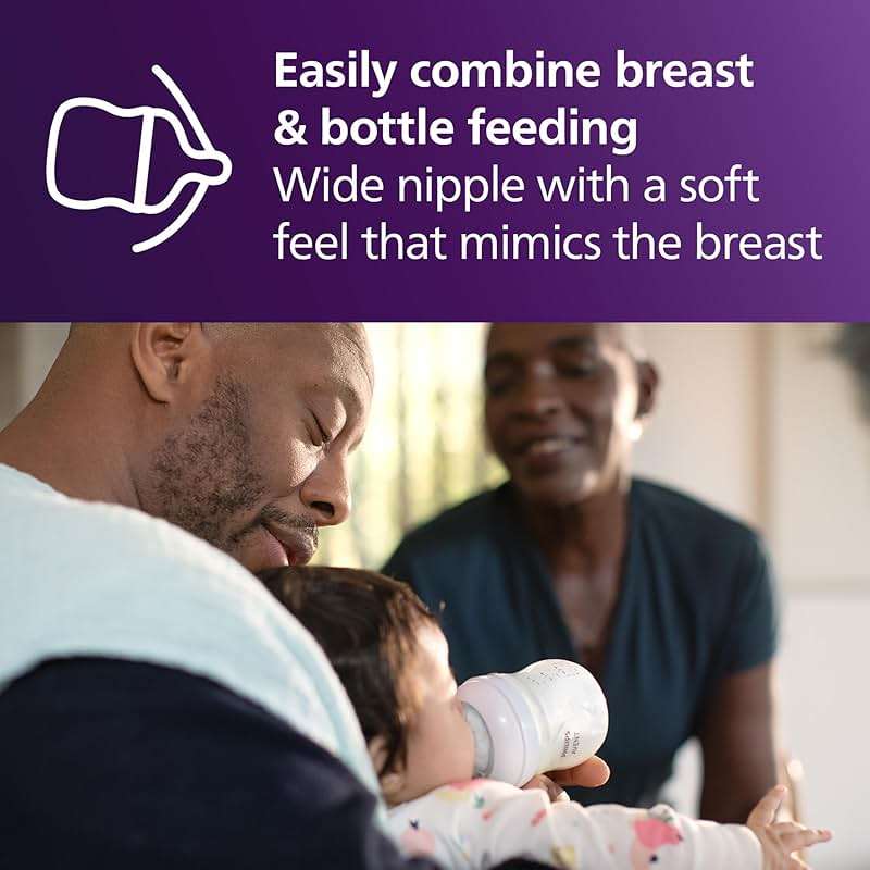 Philips Avent Natural Baby Bottles with Natural Response Nipples (Fast Flow, Flow 4), 11oz, 4-Pack, SCY906/04 - Image 6