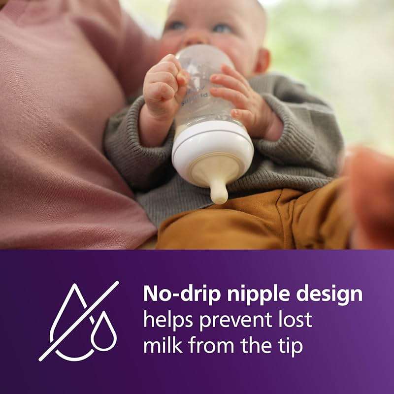 Philips Avent Natural Baby Bottles with Natural Response Nipples (Fast Flow, Flow 4), 11oz, 4-Pack, SCY906/04 - Image 7