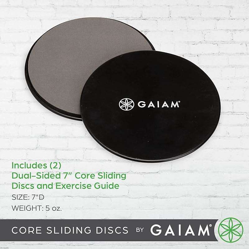 Gaiam Core Sliding Discs - Dual Sided Workout Sliders for Carpet & Hardwood Floor - Home Ab Pads Exercise Equipment Fitness Sliders for Women and Men - Image 4