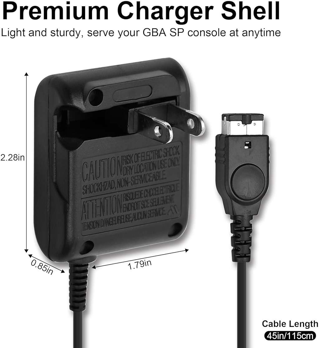 GBA SP Charger, AC Adapter for Nintendo DS Original and Gameboy Advance SP Wall Travel Charger Power Cord 5.2V 450mA - Image 4