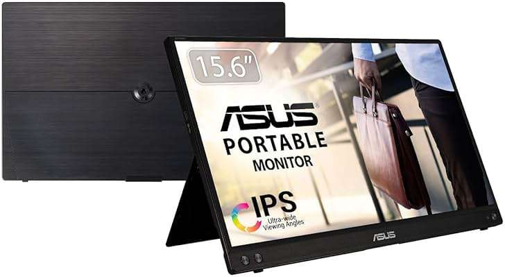 ASUS ZenScreen 15.6 Inch Portable Monitor - 1080P, Full HD, IPS, USB Type-C, Eye Care, Kickstand, for Laptop, PC, Phone, Console, Anti-Glare Surface, 3-Year Warranty - MB16ACV - Image 3