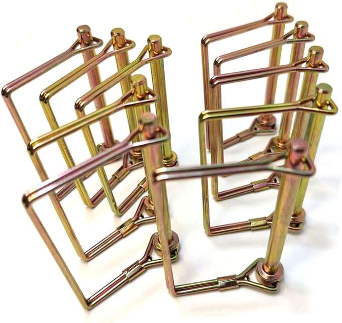 Wire Lock Pin, Trailer Coupler Pin,Hitch pin,1/4 Inch, 10 Pieces, Square, Gold - Image 5