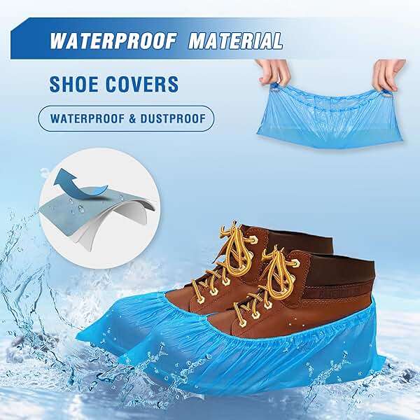 ProtectX Disposable Shoe & Boot Covers, XL Extra Large, 100-pack (50 pairs), Waterproof, Slip Resistant, Durable CPE plastic, Fits up to Men’s 14 US Size and All Women’s US Size Shoes - Image 4