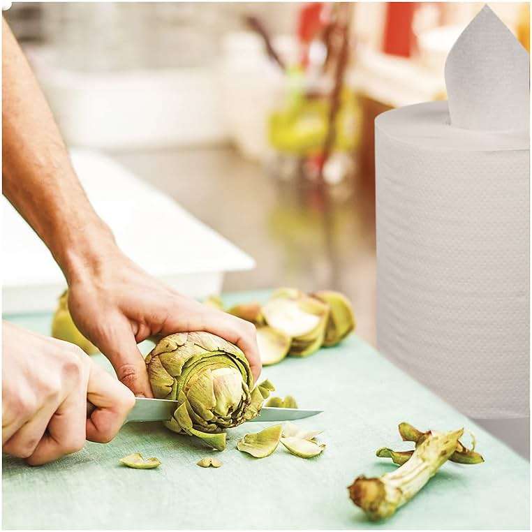 Papernet Centerpull Paper Towels | 6 Rolls Powered by Dry Tech | Compatible with Universal Dispenser | 1-ply 7.6” x 12” - Image 6