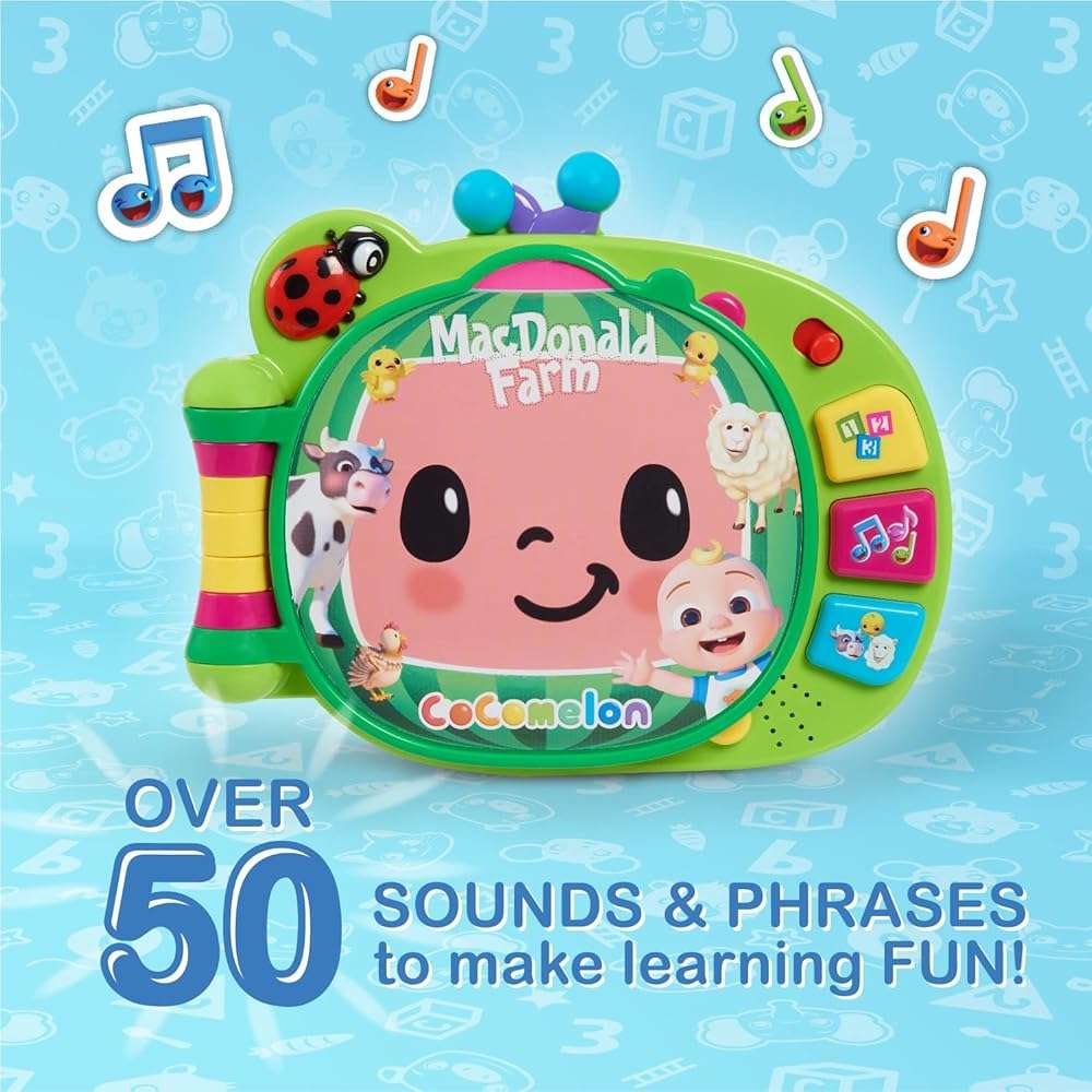 CoComelon Learning Book Interactive Toy for Toddlers, 3 Learning Modes, Music, 50 Learning Phrases, Officially Licensed Kids Toys for Ages 18 Month - Image 4