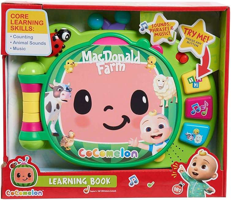 CoComelon Learning Book Interactive Toy for Toddlers, 3 Learning Modes, Music, 50 Learning Phrases, Officially Licensed Kids Toys for Ages 18 Month - Image 6