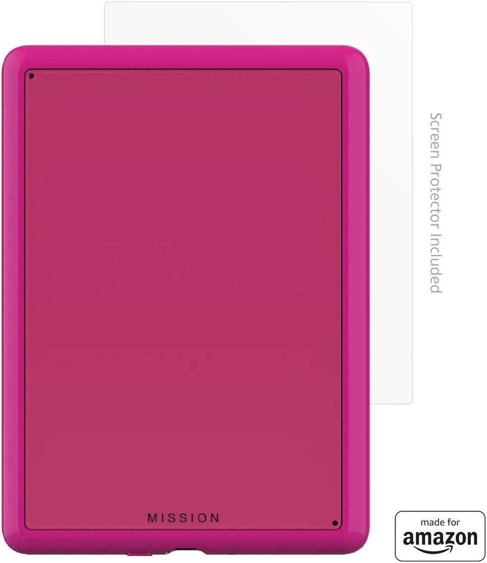 Made for Amazon, Clear Case in Raspberry with Screen Protector for Kindle Paperwhite & Kindle Paperwhite Signature Edition. - Image 1