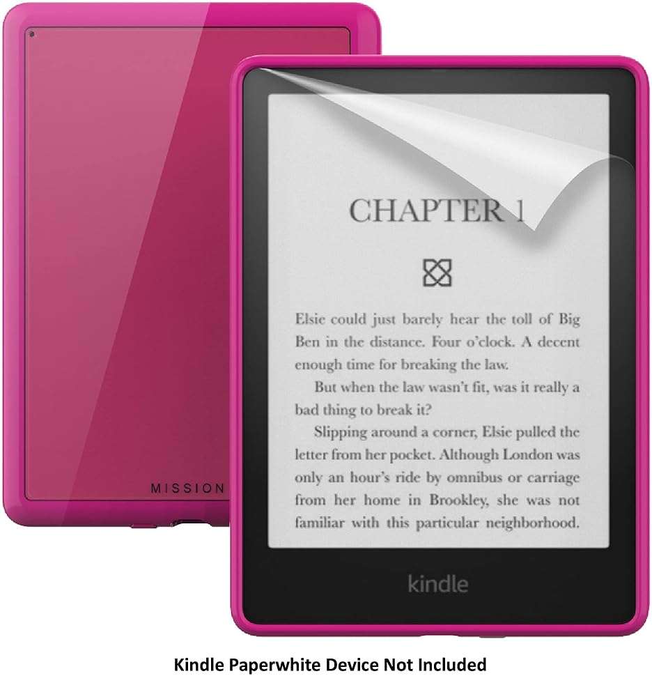Made for Amazon, Clear Case in Raspberry with Screen Protector for Kindle Paperwhite & Kindle Paperwhite Signature Edition. - Image 2