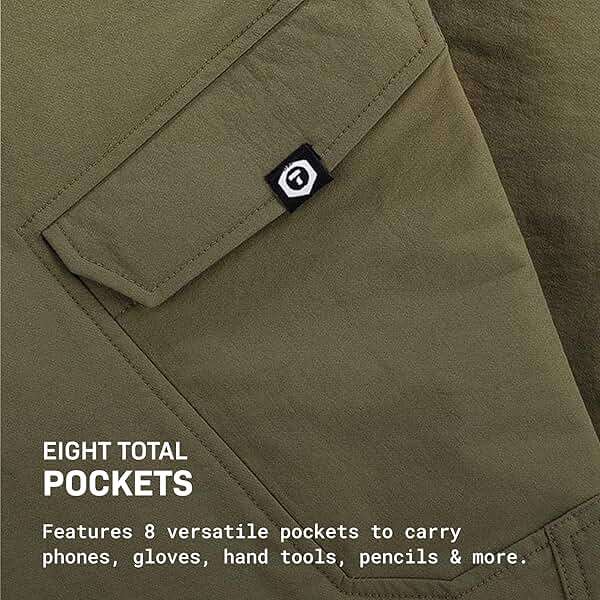 TRUEWERK Men's Work Pants - T2 WerkPant, Water Resistant, Windproof, Double-Woven Softshell, 4-Way Stretch, 9 Pockets - Image 5