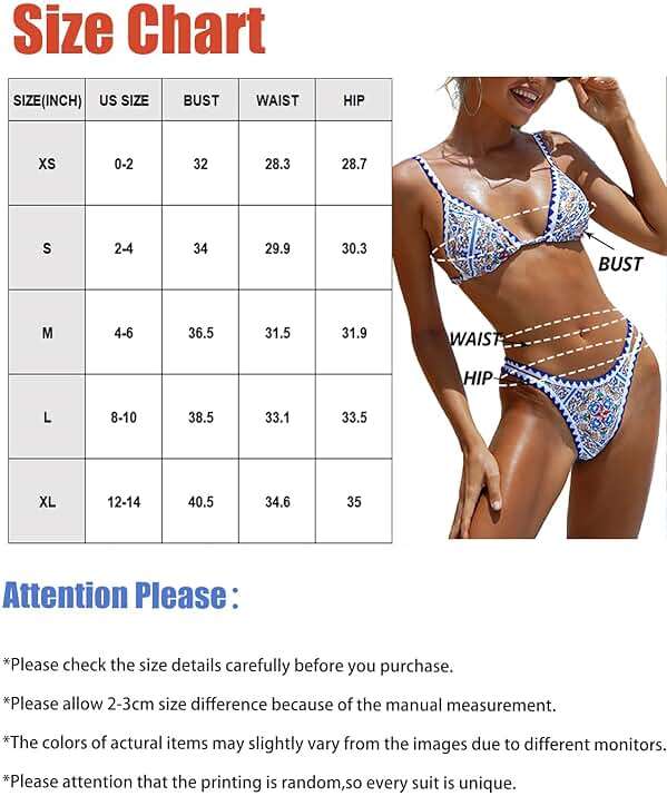 BIKINX Womens Swimsuits Sexy Thong Micro Bikini Ditsy Floral Two Piece Sets Bathing Suit Color Block Bandeau Swim Top - Image 4