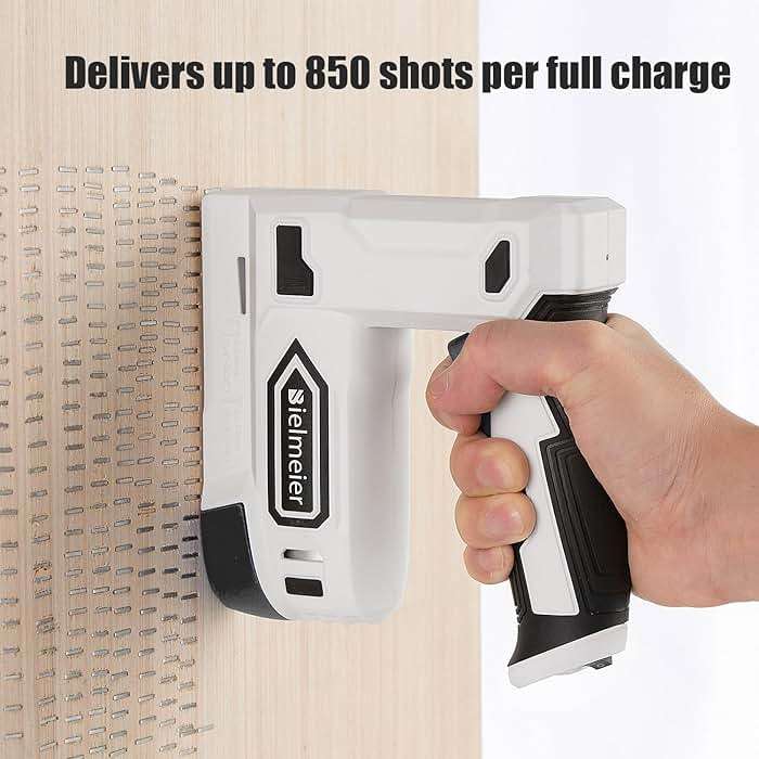 Bielmeier Electric Staple Gun, 2 in 1 Lithium-ion Electric Stapler, 4V Cordless Brad Nailer Kit with Staples Nails, USB Charger, Power Tacker for Upholstery, Material Repair, Carpentry, DIY - Image 4
