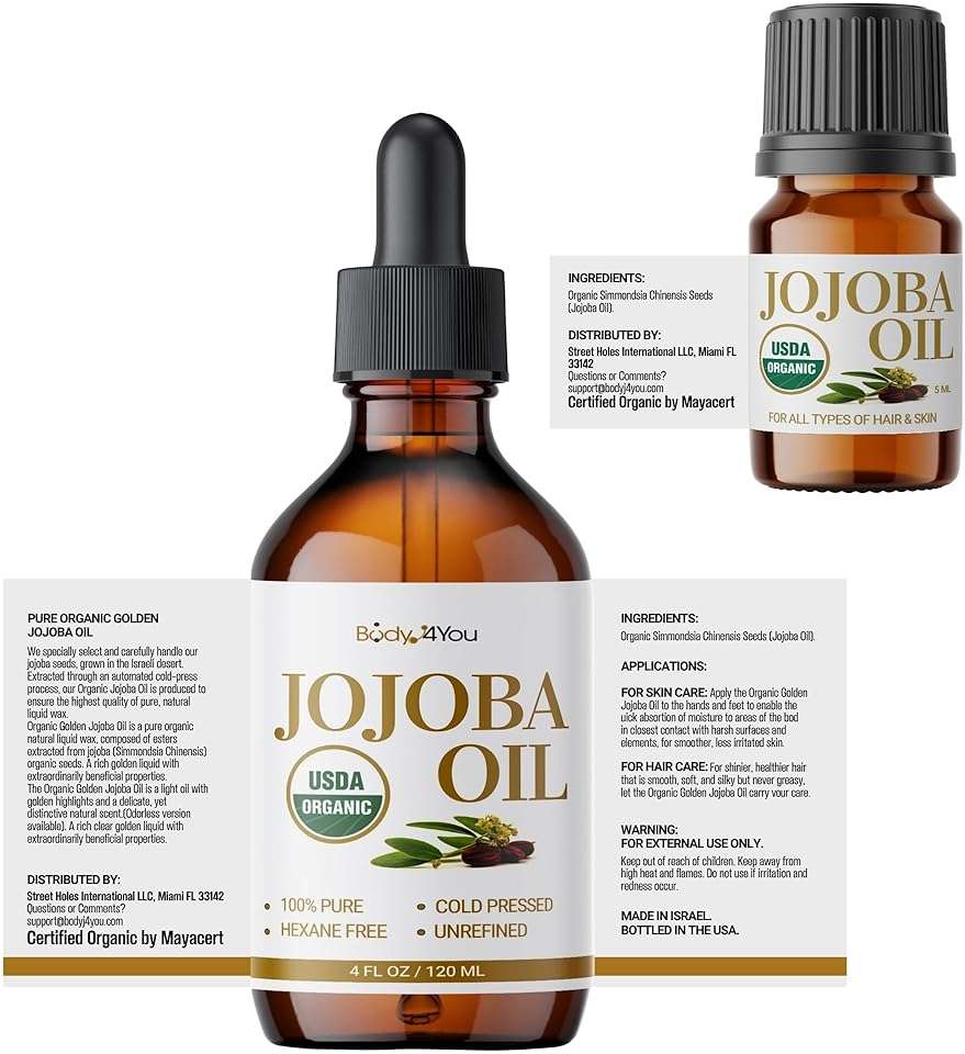 BodyJ4You Organic Jojoba Oil Piercing Aftercare - USDA 100% Pure Cold Pressed Ear Stretching Oil - Gauge Care Nose Septum Cartilage Tragus Navel - Natural Skin Recovery Moisturizer Vegan - Value Pack - Image 9