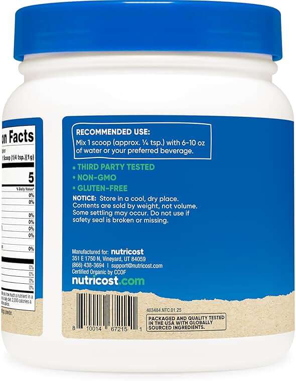 Nutricost Organic Moringa Powder 1LB (16oz) - Gluten Free, Non-GMO, Vegetarian Friendly - Image 4