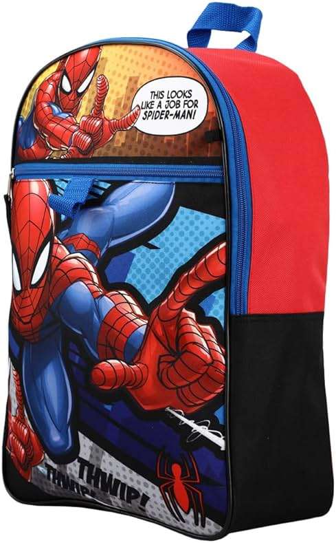 BIOWORLD Mens Spider-man 6-Piece Backpack Set (Little Kid/Big Kid), Blue, One size - Image 7