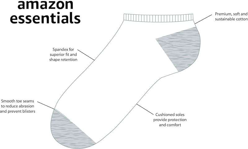 Amazon Essentials Unisex Kids and Toddlers' Cotton Low Cut Cushioned Socks for Boys Girls Toddlers, 14 Pairs - Image 2