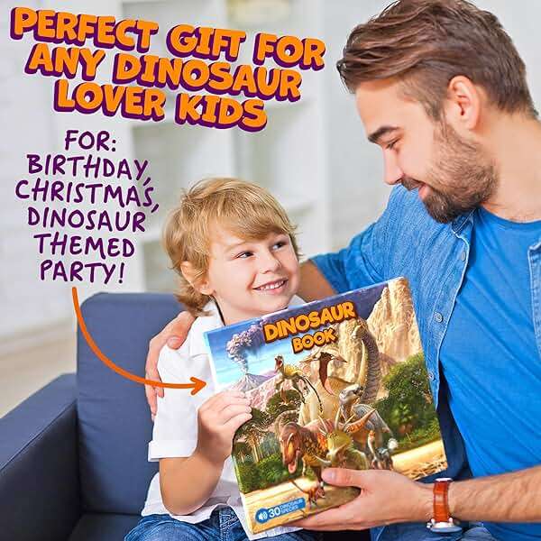 Dinosaur Toys for Kids 3-5 5-7 2-4 Year Old - Dinosaur Book with 30 Species Facts Names & Realistic Sounds - Dinosaur Gifts for Kids Boys Girls Toddlers - Image 6