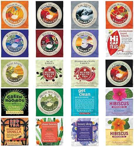 The Republic of Tea – Premium Assortment of Teas & Herbs, 40 Individually Wrapped Tea Bags - Image 1