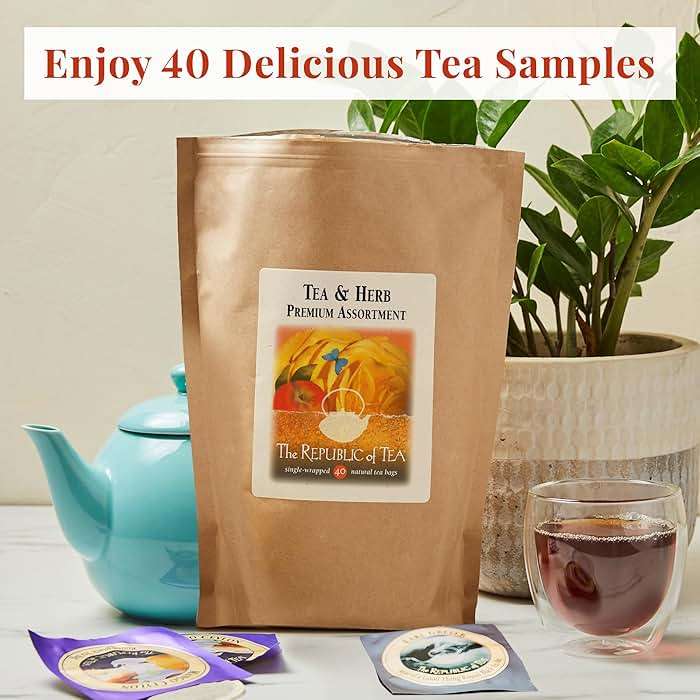 The Republic of Tea – Premium Assortment of Teas & Herbs, 40 Individually Wrapped Tea Bags - Image 3
