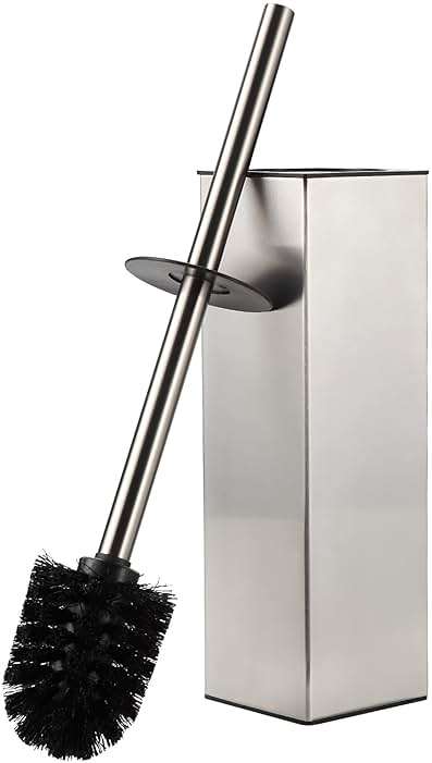 BGL Toilet Brush Holder Freestanding,Brushed Nickel,304 Stainless Steel,SUS304 Toilet Bowl Brush and Holder for Bathroom - Space Saving,Sturdy,Deep Cleaning,Covered Brush - Image 2